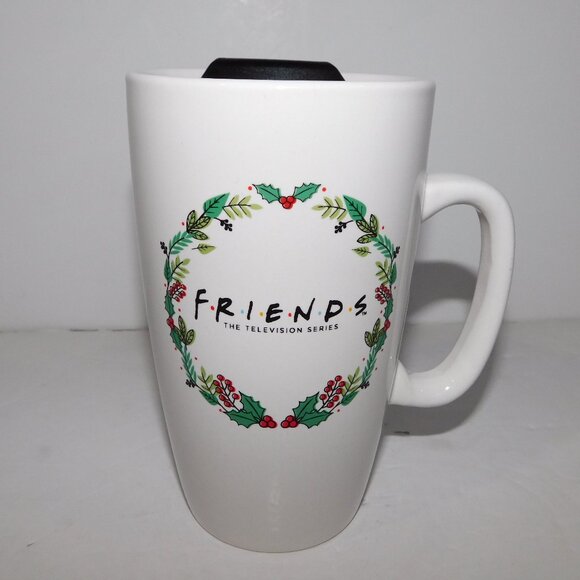 Friends The Television Series Christmas Holiday Ceramic Travel Mug - Picture 1 of 6